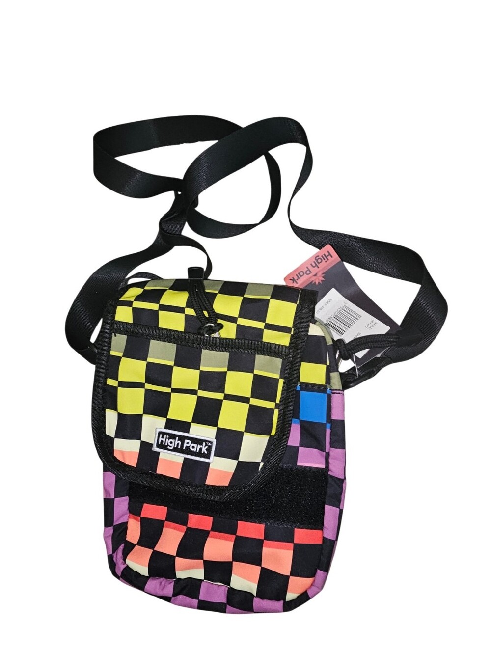 💰High Park Checkerboard Crossbody Bag - Neon Multicolor